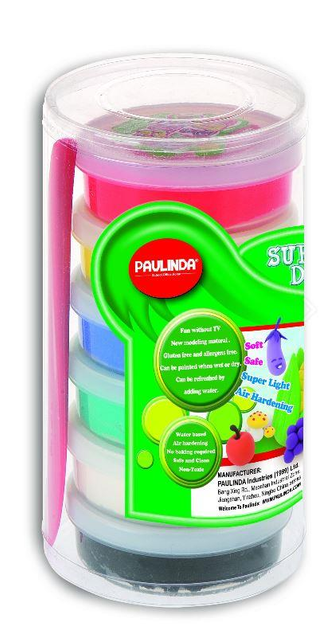 Масса для лепки Paulinda Super Dough 6*14г пластиковый бокс (PL-081051 ...