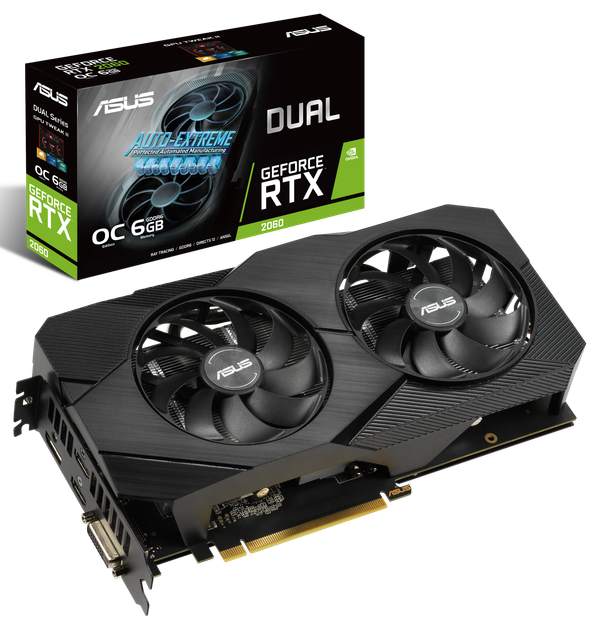 Видеокарта Asus PCI-Ex GeForce RTX 2060 Dual EVO OC Edition 6GB