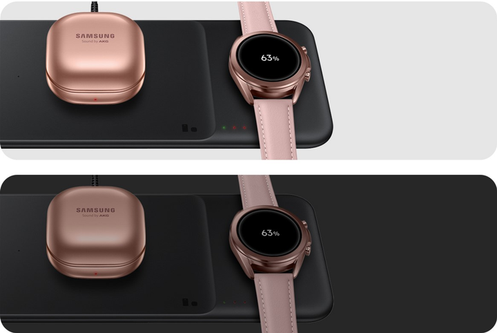 Бездротовий зарядний пристрій Samsung Wireless charger 3 slots - Trio charger Black (EP-P6300TBRGRU) - зображення 6
