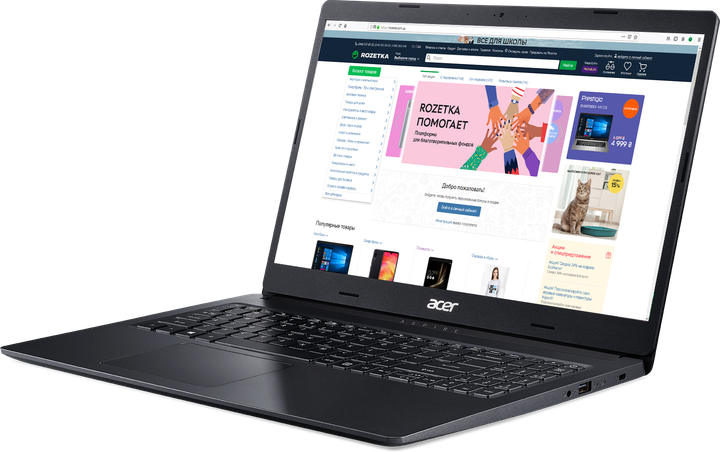 Ноутбук Acer Aspire 3 A315-55G-586W (NX.HEDEU.06D) Black - Фото 2 Ноутбук Acer Aspire 3 A315-55G-586W (NX.HEDEU.06D) Black - изображение 2