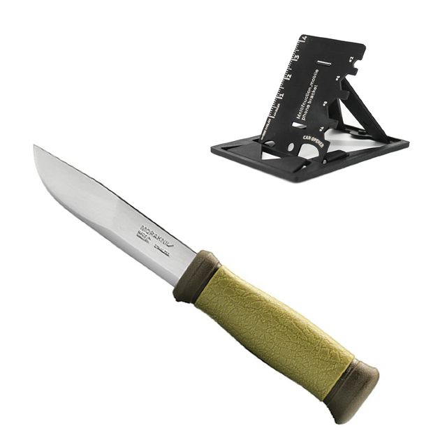 Нож Morakniv Outdoor 2000 Green Нержавеющая сталь + Мультитул - изображение 1