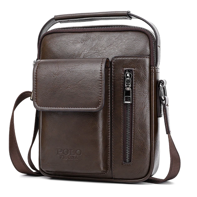 Мужская сумка через плечо Polo Vicuna коричневая (1025-BR) - изображение 2