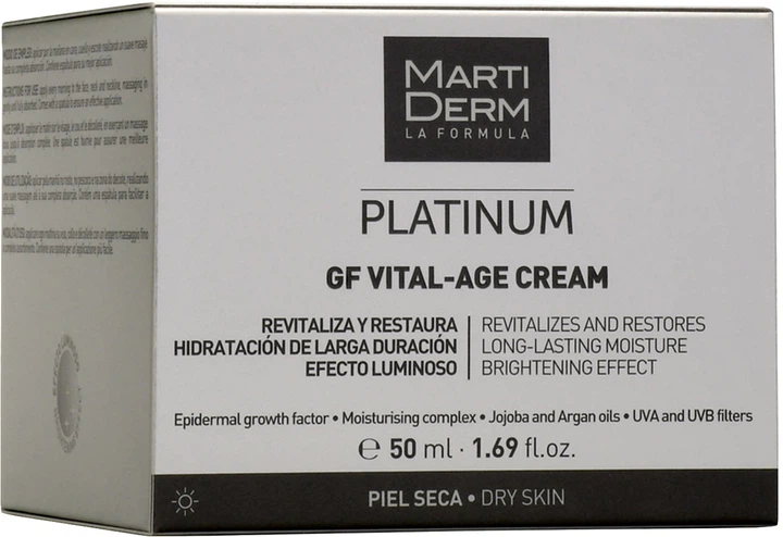 Krem do twarzy MartiDerm Platinum Gf Vital Age dla suchej skóry rewitalizujący 50 ml (8437000435402) - obraz 3
