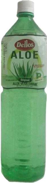 Упаковка безалкогольного негазированного напитка Dellos Aloe Vera Drink Original 1.5 л х 12 бутылок (8809550701922) - изображение 1