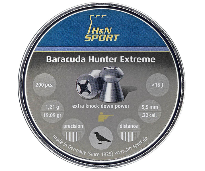 Свинцеві кулі H&N Baracuda Hunter Extreme 5,5 мм 200 шт/уп 1,21 г (1453.01.86) - зображення 2