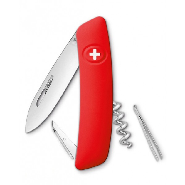Швейцарский складной нож Swiza D01,красный - изображение 1