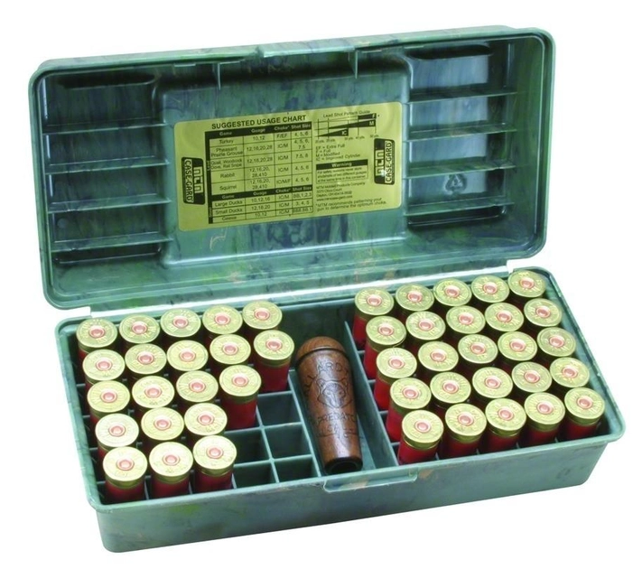 Коробка MTM Shotshell Case на 50 патронів кал. 12/76. Колір – камуфляж (SF-50-12-09) - зображення 1