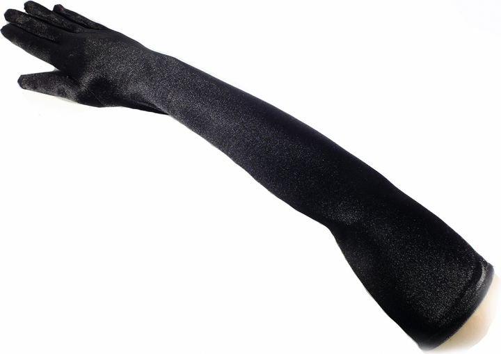 Перчатки Seta Decor Атласные Очень Длинные 19-595BLK Черные .