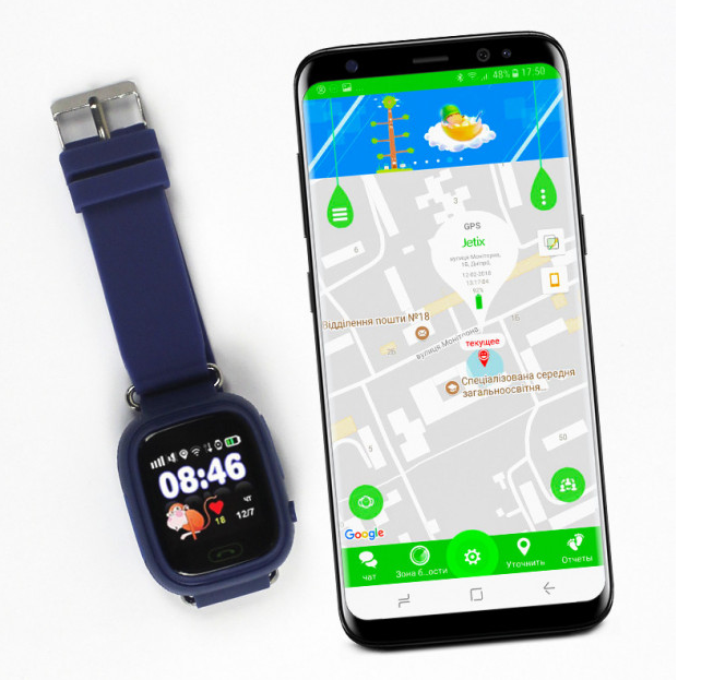 Детские смарт часы час Q90 Dark Blue с GPS трекером и телефоном - Фото 1 Детские смарт часы час Q90 Dark Blue с GPS трекером и телефоном - изображение 1