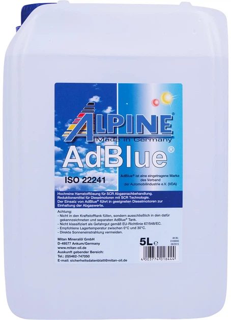 Реагент Alpine AdBlue для зниження викидів оксидів азоту ISO 22241
