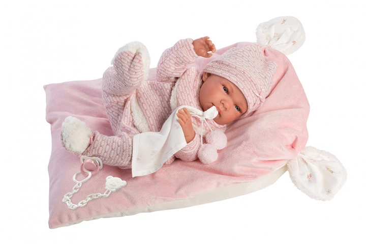 Lalka bobas Llorens Nica Con Cojin 38 cm (73860) - obraz 2