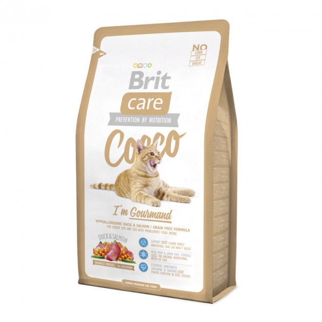Сухой корм Brit Care Cocco I am Gourmand для кошек с чувствительным ...