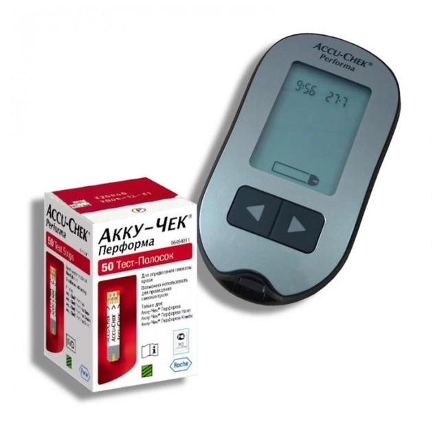 Набір! Глюкометр для визначення глюкози в крові "Акку Чек Перформа" Accu Chek Performa + 50 тест-смужок - зображення 2