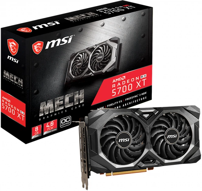 Відеокарта MSI PCI-Ex Radeon RX 5700 XT MECH OC 8GB GDDR6 (256bit