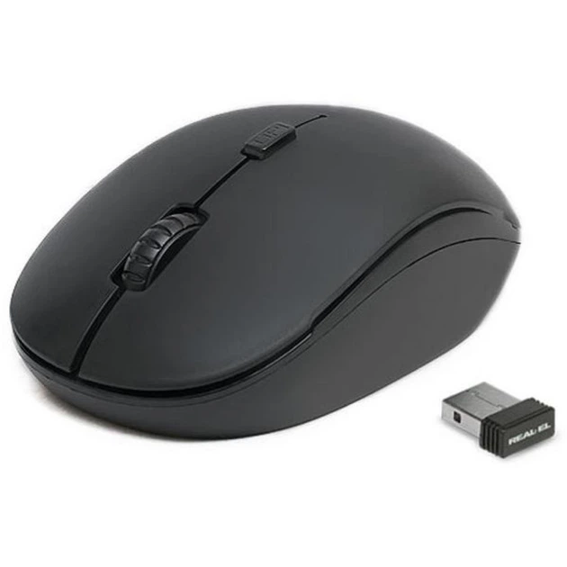 Мишка REAL-EL RM-301 black - Фото 1 Мишка REAL-EL RM-301 black - изображение 1
