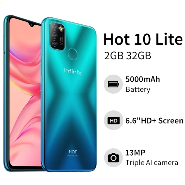 Мобильный телефон Infinix Hot 10 Lite 2/32Gb 6.6" Green – фото, отзывы ...
