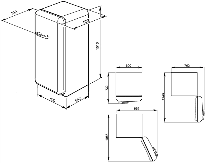 Отдельностоящая однодверная морозильная камера Smeg CVB20LNE1 - изображение 2