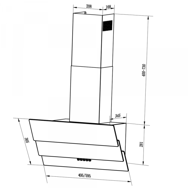 Вытяжка Pyramida nb-h 60 m wh - изображение 2