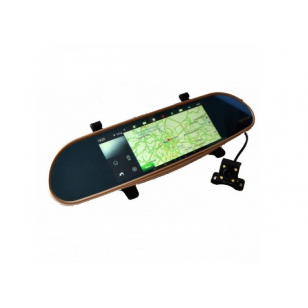 Зеркало регистратор DVR GPS навигатор, WiFI Android, Cенсор 2 камеры Sim карта - изображение 3