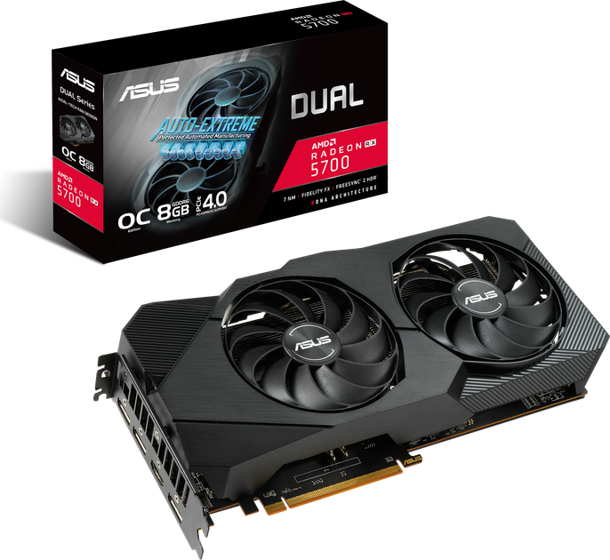 Видеокарта Asus PCI-Ex Radeon RX 5700 EVO OC edition 8GB GDDR6 Видеокарта Asus PCI-Ex Radeon RX 5700 EVO OC edition 8GB GDDR6