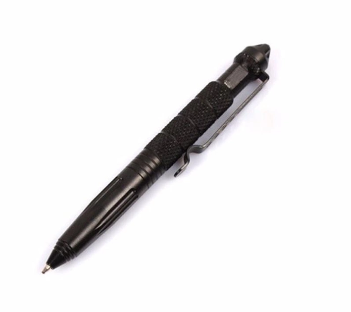 Ручка тактична для самооборони RovTop з склобою Чорні 0,7 мм - зображення 1