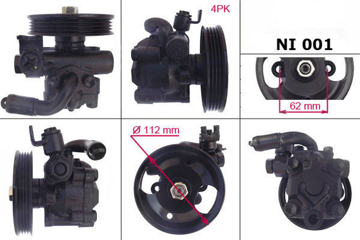 Насос ГУР новий INFINITII30/I35 94-04,NISSAN Maxima A32 94-00,NISSAN MAXIMA A33 00-03, MSG, ni001 - зображення 1