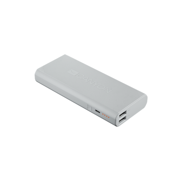 Універсальна мобільна батарея Canyon 10000mAh White (CNE-CPBF100W) - зображення 2