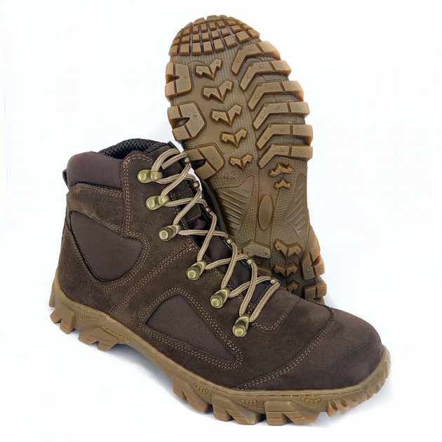 Черевики-берці тактичні трекінгові Wolf boots mid track Brown 45(id 0086-05) - зображення 1