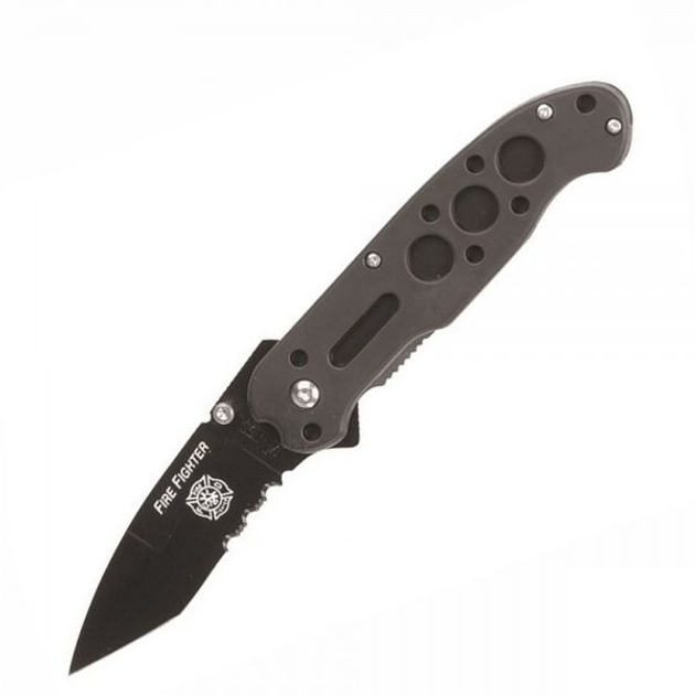 Ніж MIL-TEC EINHANDMESSER Firefighter Black (15306002) - зображення 1