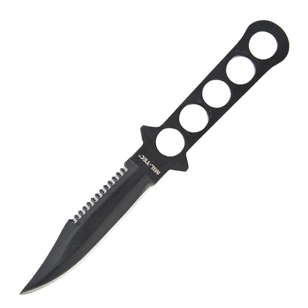 Ніж MIL-TEC TAUCHERMESSER STAINLESS M. KST.SCHEIDE Black (15380000) - зображення 1