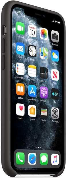 Панель Apple Silicone Case для Apple iPhone 11 Pro Black (MWYN2) - зображення 5