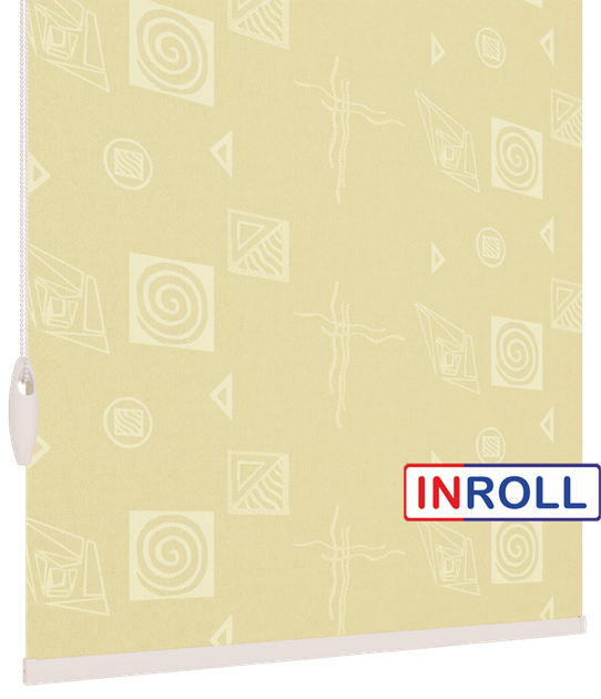 Ролета тканинна INROLL Есо-Mini 62,5х165 см Ikea Світло-жовтий 2083 - зображення 4