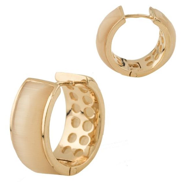 Серебряные серьги SilverLine с кошачьим глазом (1286548) от продавца ...