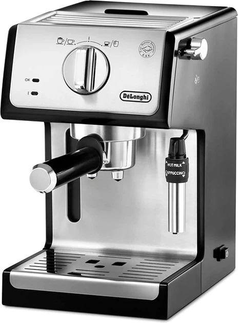 Ekspres do kawy kolbowy Delonghi ECP35.31.BK Silver - obraz 2