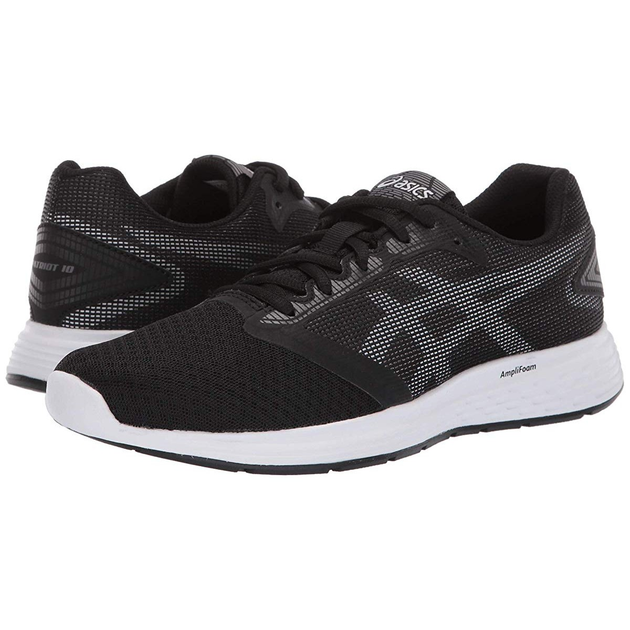 Asics patriot 10 men's running shoes black/white hotsell