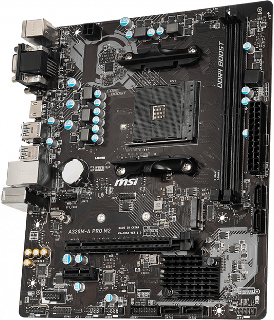 Материнская плата MSI A320M-A Pro-M2 (sAM4, AMD A320, PCI-Ex16) – фото ...