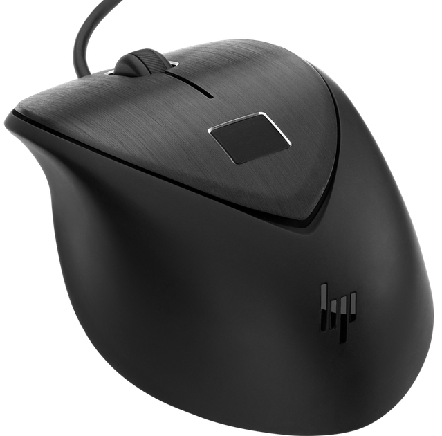 Mysz komputerowa HP USB z czytnikiem linii papilarnych, czarna (4TS44AA) - obraz 2