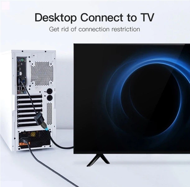 Перехідник Vention VGA-HDMI, 0.2 м зі звуком та живленням (ACNBB) (43387992) - зображення 6