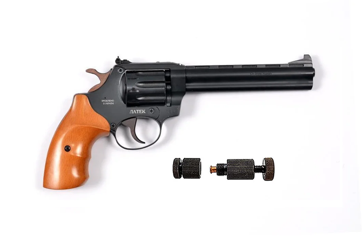 Револьвер під патрон Флобера Safari РФ 461 М бук + Обтиск патронів Флобера в подарунок - зображення 1