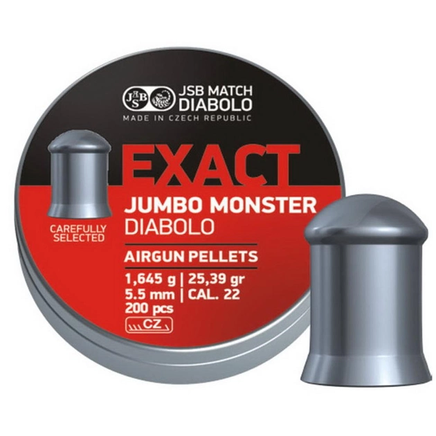 Кулі для пневматичної зброї JSB Exact Jumbo Monster 5.52 мм (200шт.) 1.645 гр. - зображення 1
