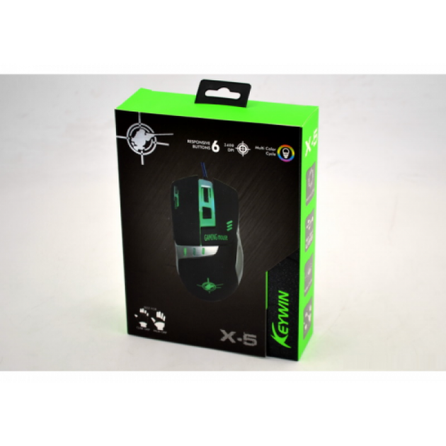 Игровая компьютерная мышь Keywin X5 Чёрная - изображение 3