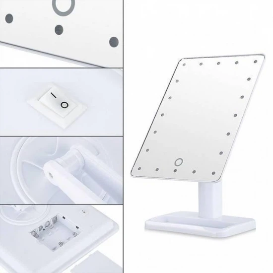 Настольное зеркало с 16 LED подсветкой Large LED Mirror - изображение 3