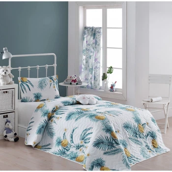 Покрывало стеганное с наволочкой Eponj Home CustomAnanas beyaz белый 160*220 (svt-2000022240697)