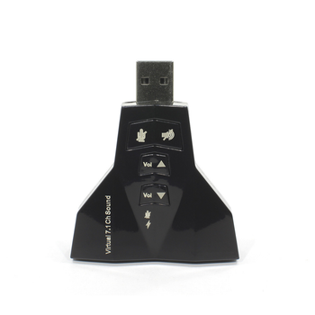 Внешняя звуковая карта Lesko USB 7.1 Dynamode Virtual 90 дБ 3D для ноутбуков ПК с кнопками управления