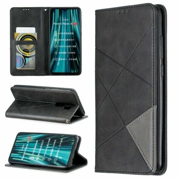 Чехол-книжка с кармашками UniCase Geometric Pattern для Xiaomi Redmi Note 8 Pro - Black