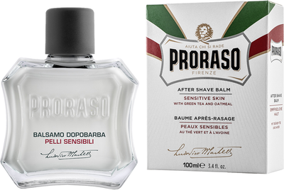 Бальзам після гоління для чутливої шкіри Proraso з екстрактом зеленого чаю і вівса 100 мл (8004395001071)