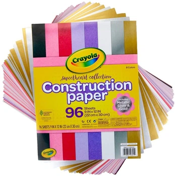 Цветная бумага Crayola 96 листов, 8 цветов