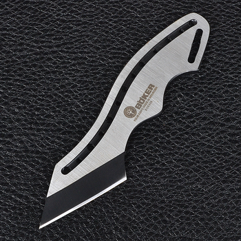 Нож тактический BOKER в ножнах (сталь 440сс, полная длина 15см), серебристый с черным