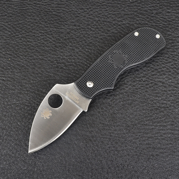Нож складной Spyderco K040 (длина: 15см, лезвие: 6.5см), черный