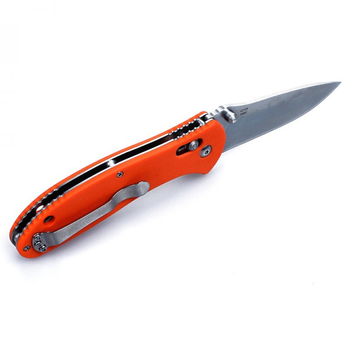 Нож складной Ganzo G7392 (длина: 205мм, лезвие: 87мм, сатин), оранжевый